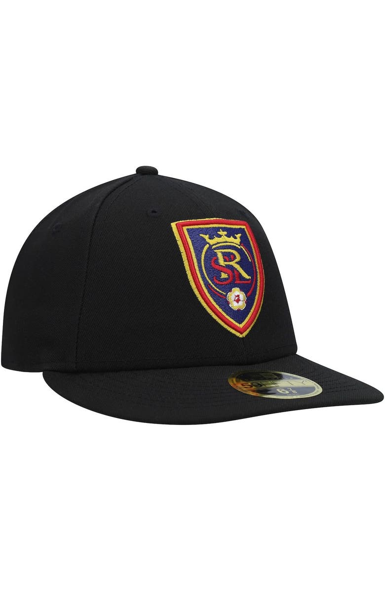 New Era Men's New Era Black Real Salt Lake Primary Logo Low Profile 59FIFTY Fitted Hat, Alternate, color, Black