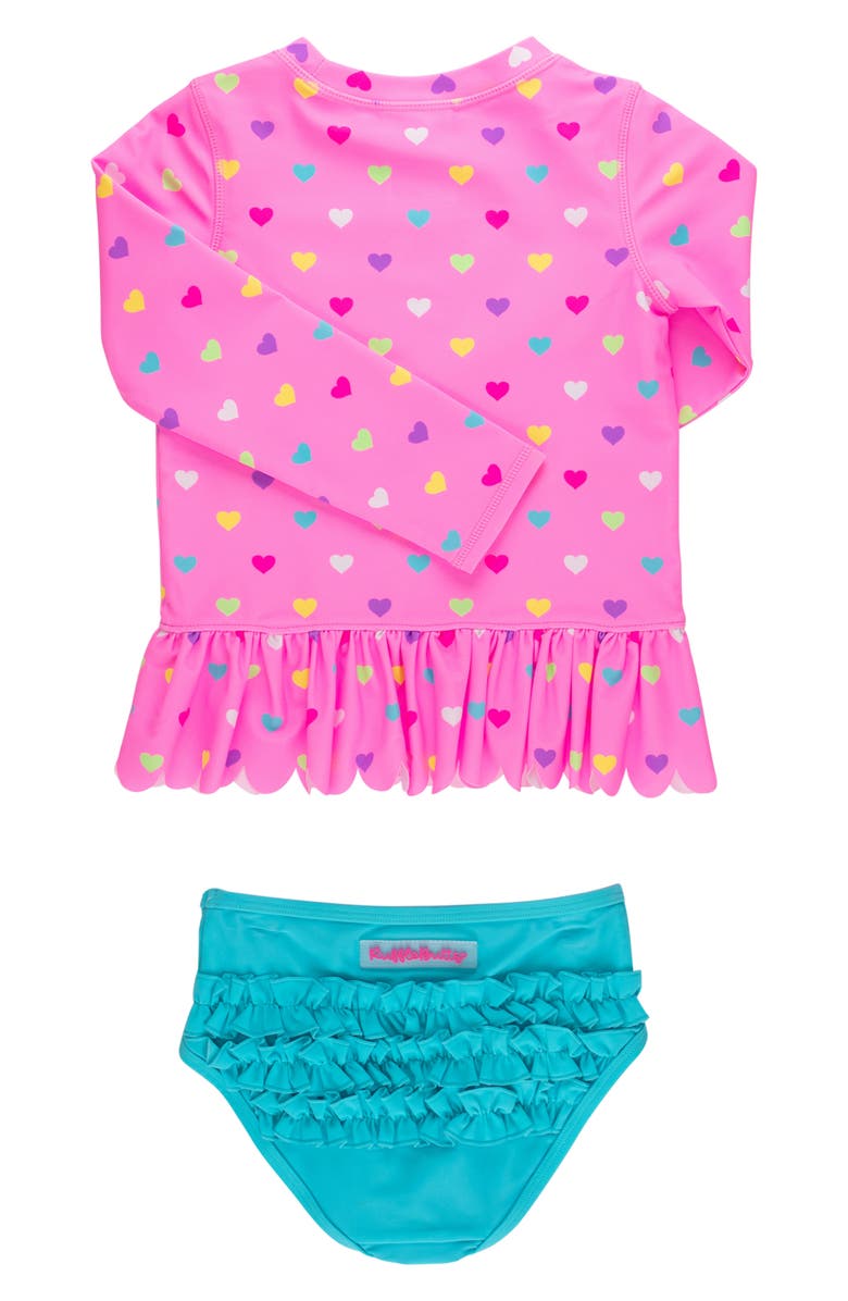 RuffleButts Kids' Two-Piece Swimsuit, Alternate, color, Pink
