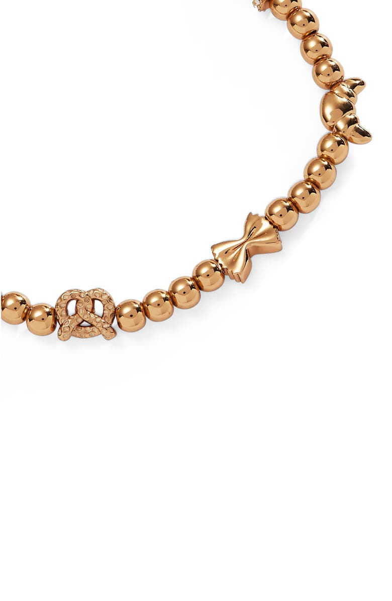 Alex and Ani Carbs Are My Love Language Beaded Stretch Bracelet, Alternate, color, Carbs Are My Love Language