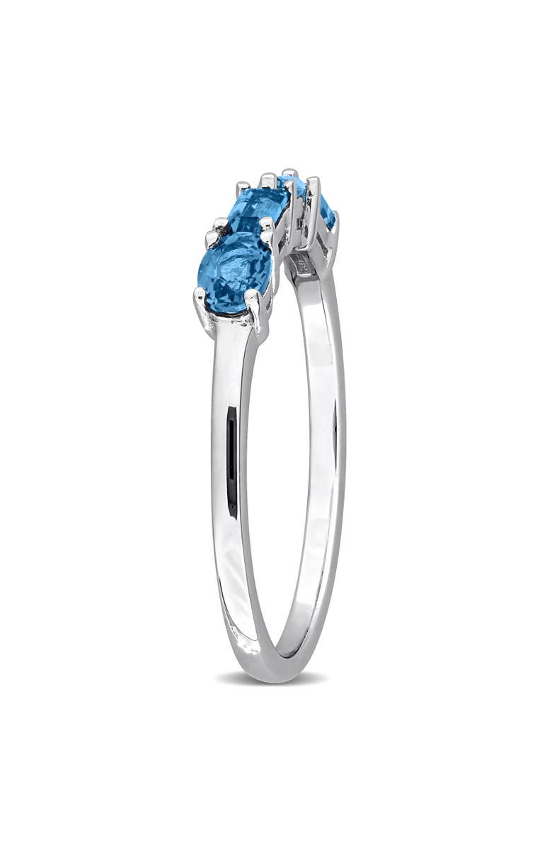 Julianna B. Blue Topaz Anniversary Band in Sterling Silver, Alternate, color, Blue Topaz