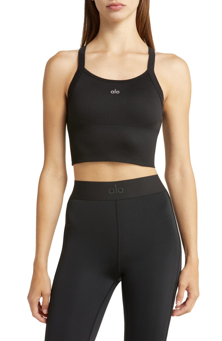 Alo Seamless Ribbed Favorite Tank, Main, color, 