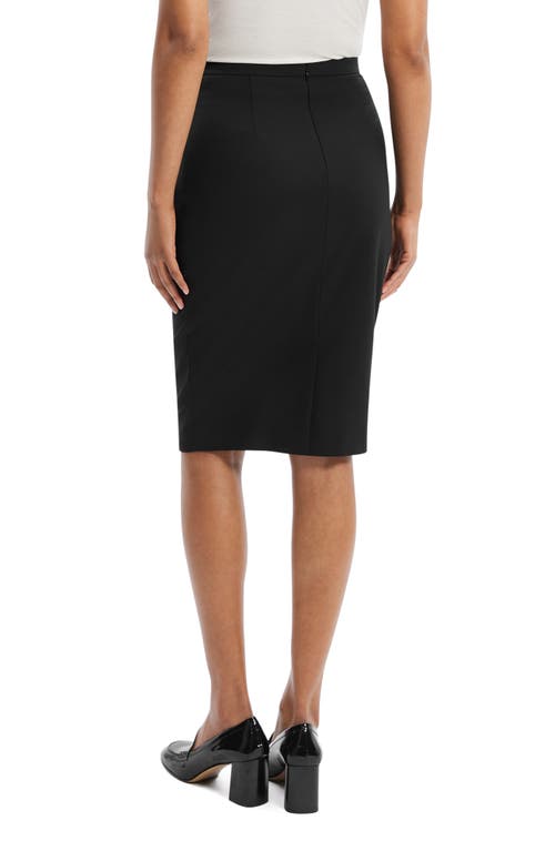 Shop Theory Trace Slim Fit Stretch Wool Skirt In Black