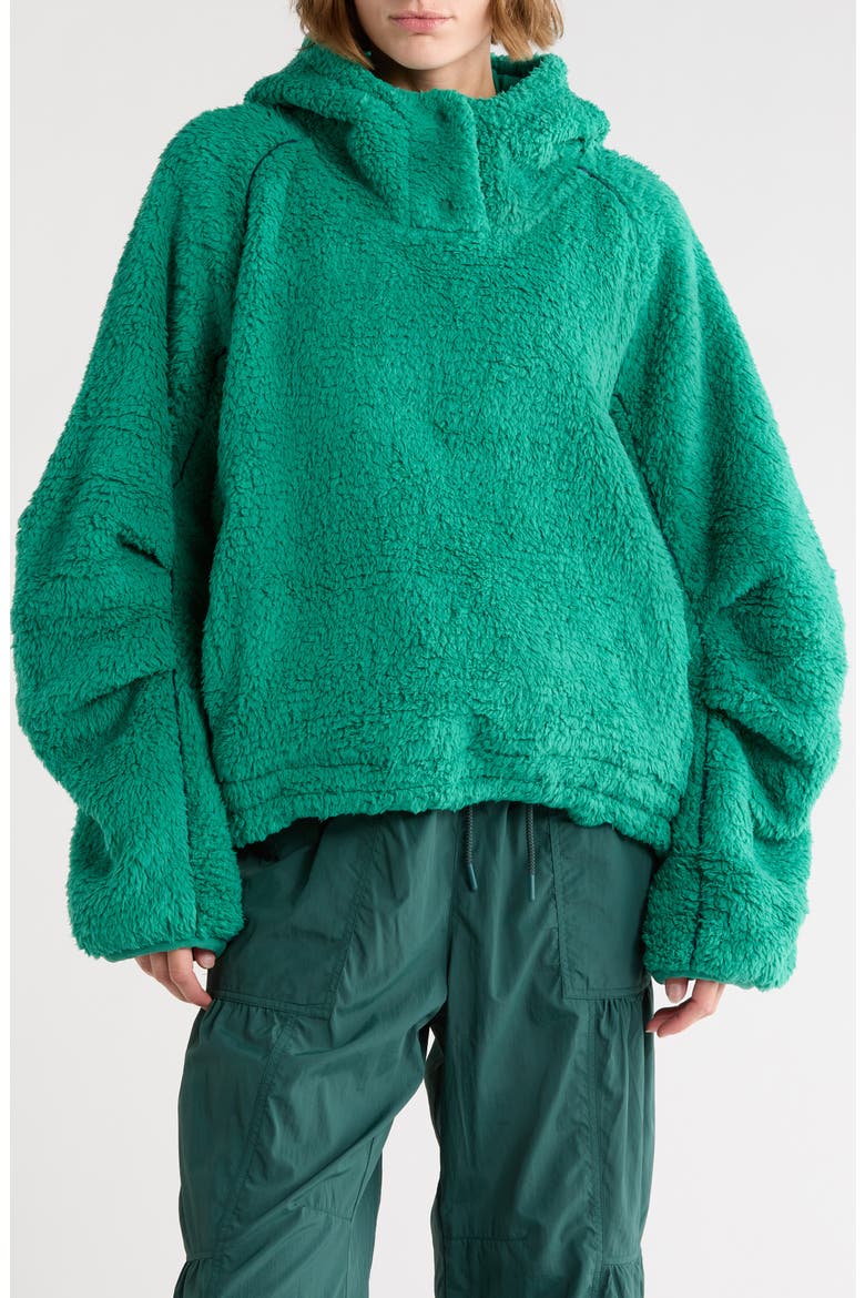 FP Movement Free Flow Fleece Hoodie, Main, color, GREEN GLOW