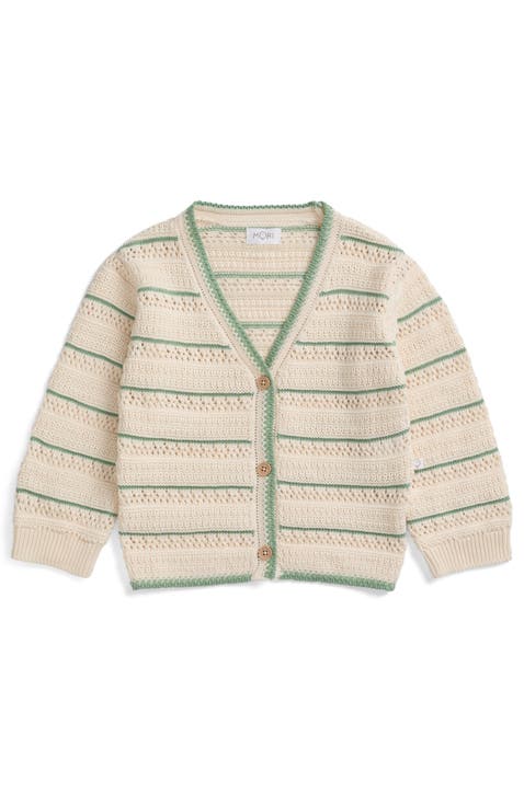 Stripe V-Neck Knit Cardigan (Baby)