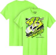 STEWART-HAAS RACING Men's Stewart-Haas Racing Team Collection  Neon Green Sam Mayer Audibel Car T-Shirt