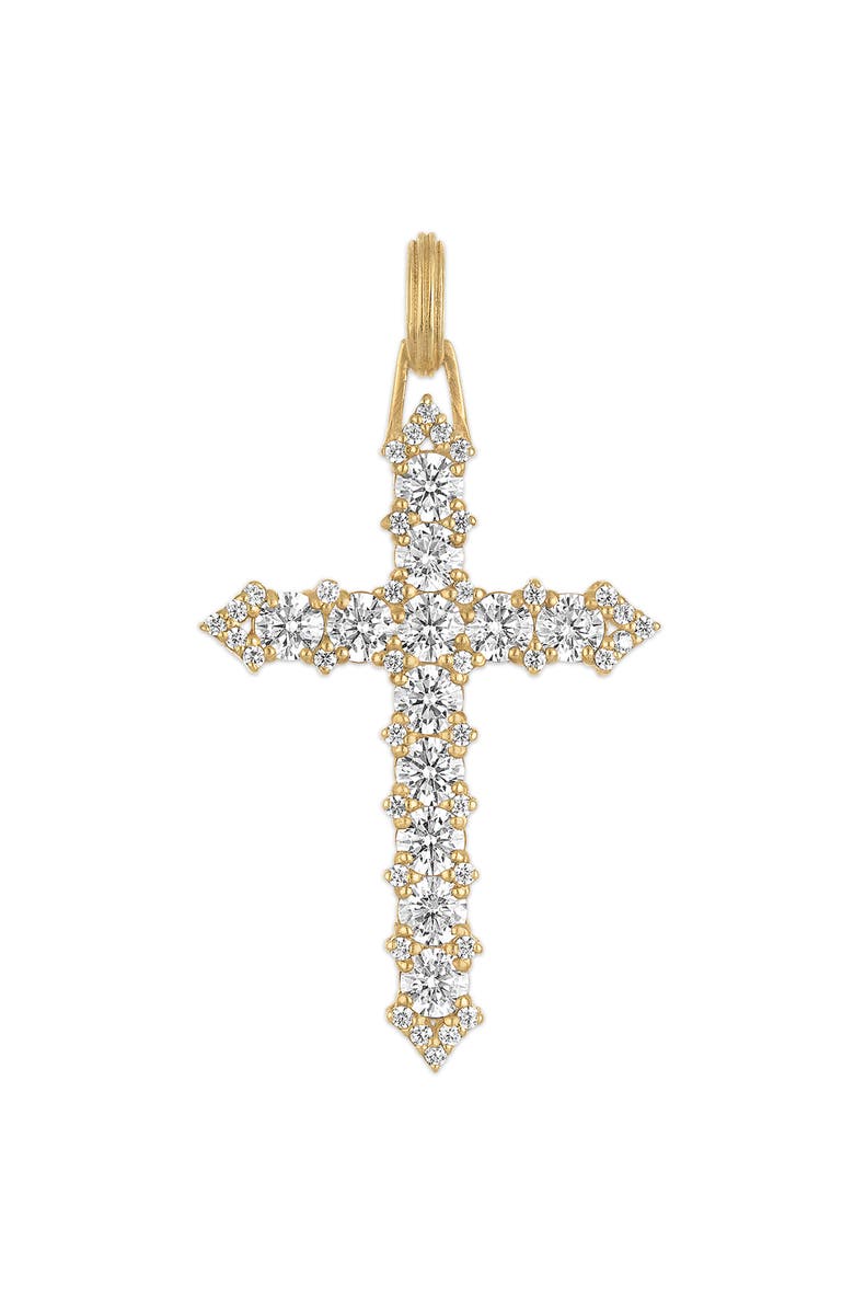 Esquire Diamond Cross Pendant Necklace, Alternate, color, Gold