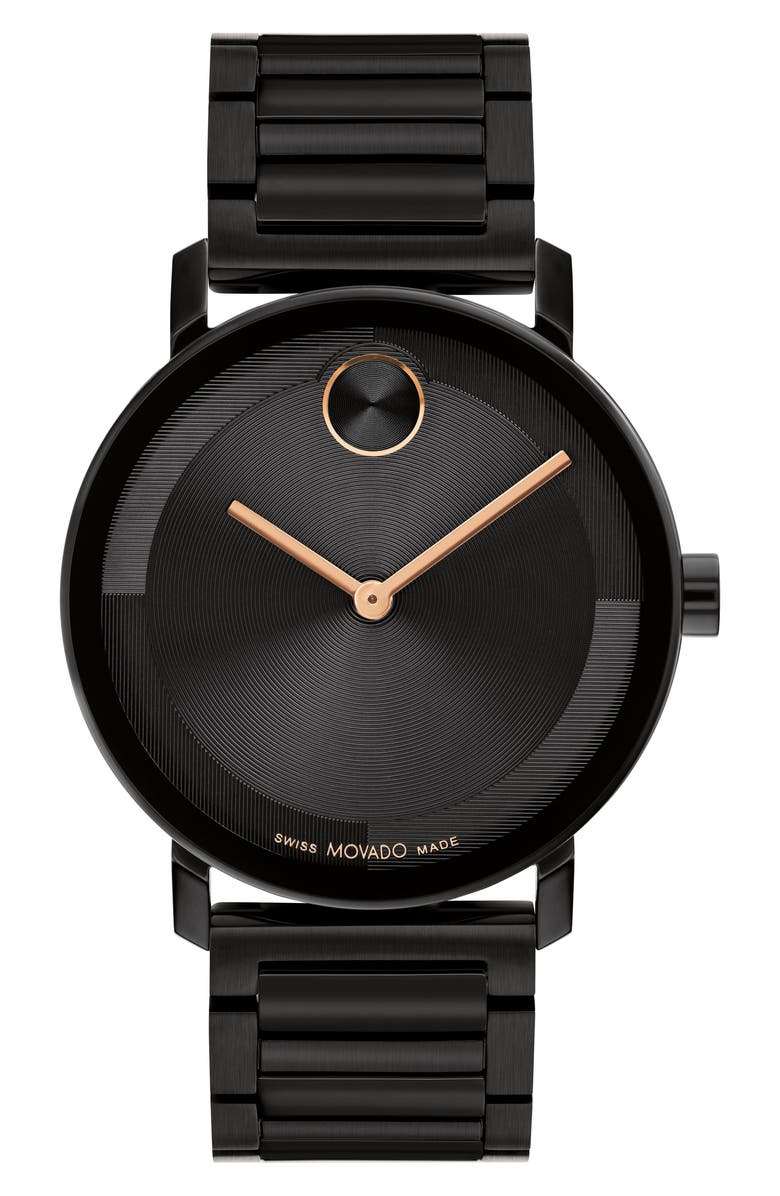 Movado Bold Evolution 2.0 Bracelet Watch, 40mm, Main, color, Black Dial