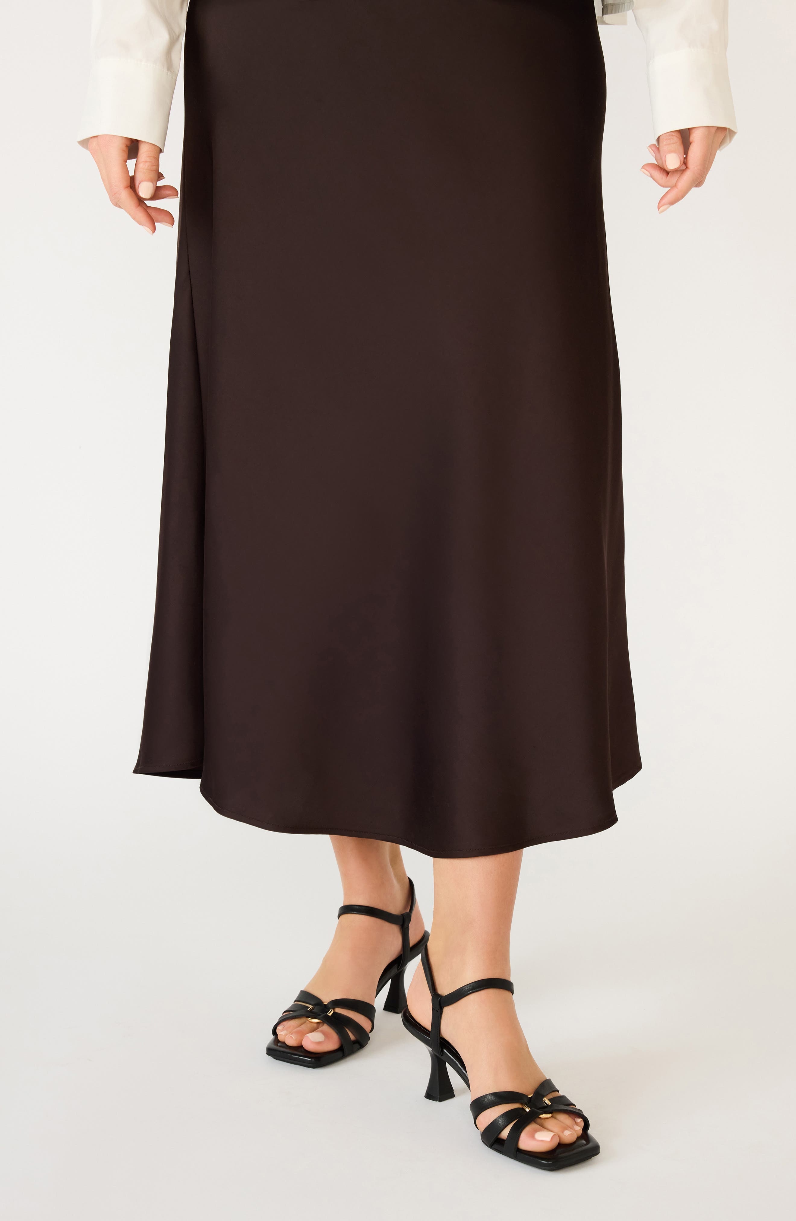 Anne Klein Jazlyn Ankle Strap Sandal, Alternate, color, Black Pu