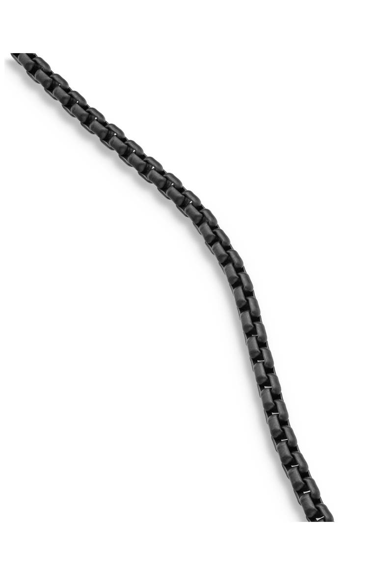 Box Chain Necklace in Darkened Sterling Silver, 2.7mm, Alternate, color, SILVER