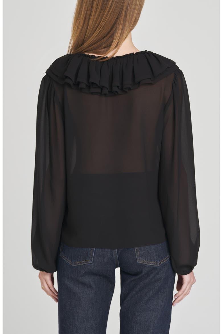 Agnes Ruffle Top, Alternate, color, BLACK