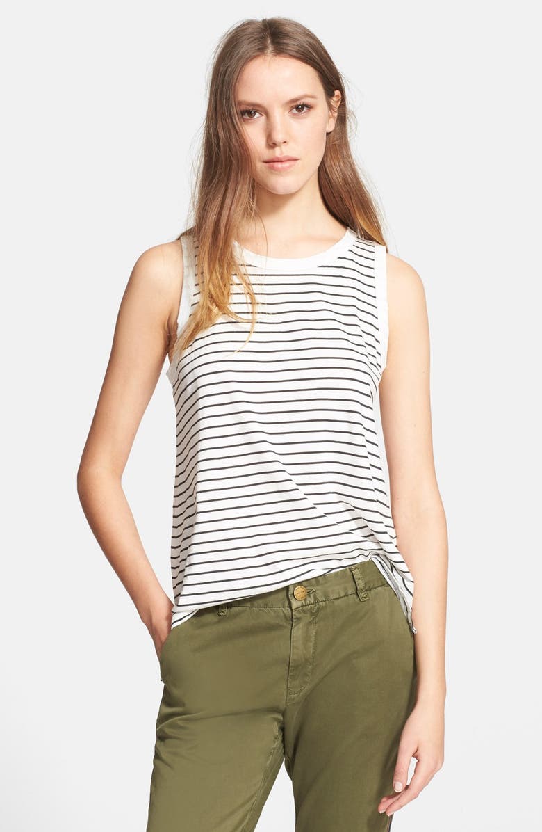 Current/Elliott 'The Muscle Tee' Stripe Tank, Main, color, 