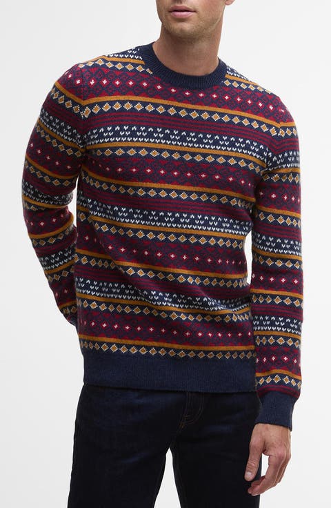 Easdale Fair Isle Wool & Cotton Crewneck Sweater