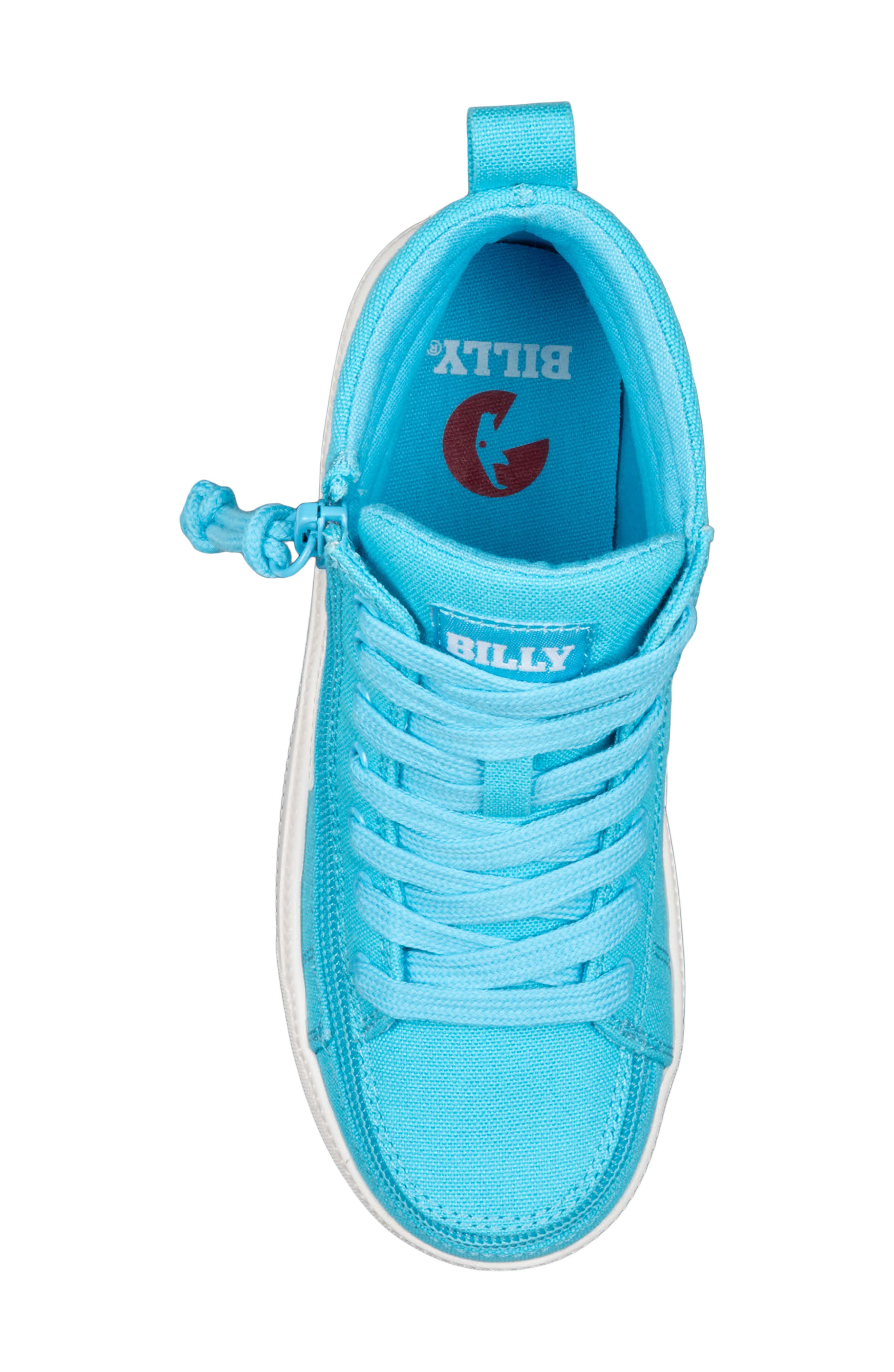 BILLY Footwear Kids' Classic High Top Sneaker, Alternate, color, Turquoise/ White