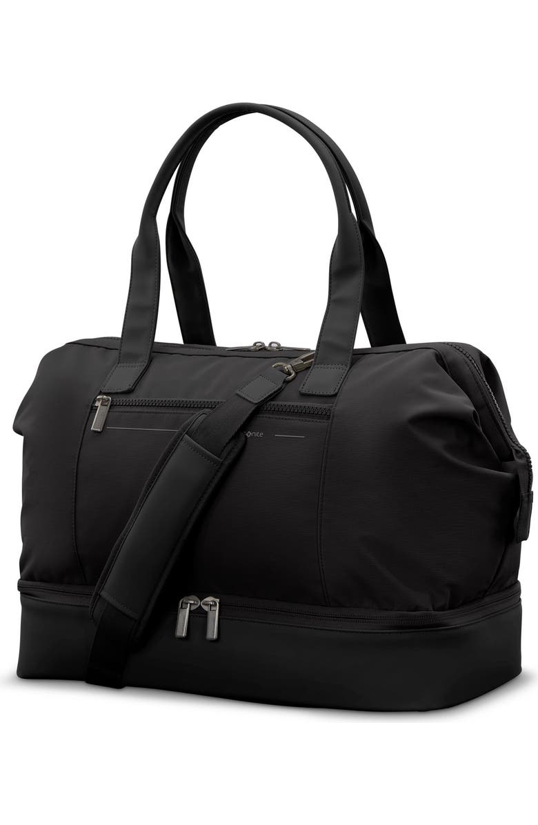Samsonite Better Than Basics Drop Bottom Weekender & Outline Pro Carry-On 2-Piece Set, Alternate, color, Midnight Black