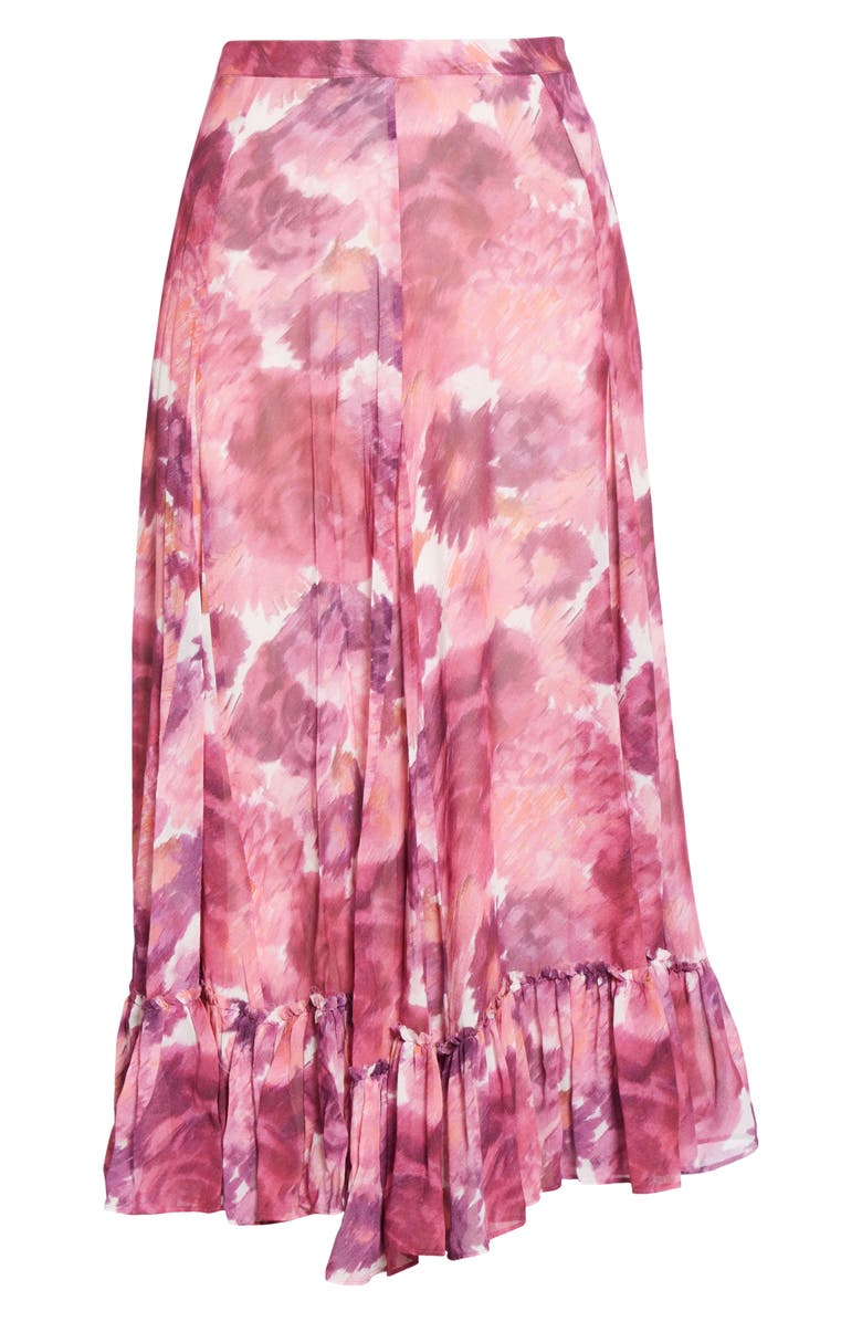 LoveShackFancy Lil Floral Silk Skirt, Alternate, color,