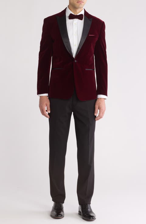 Two-Piece Velvet Birdseye Lapel Slim Fit Tuxedo