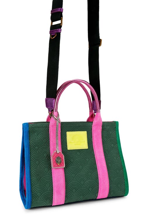 Kurt Geiger London Southbank Suede Tote In Green