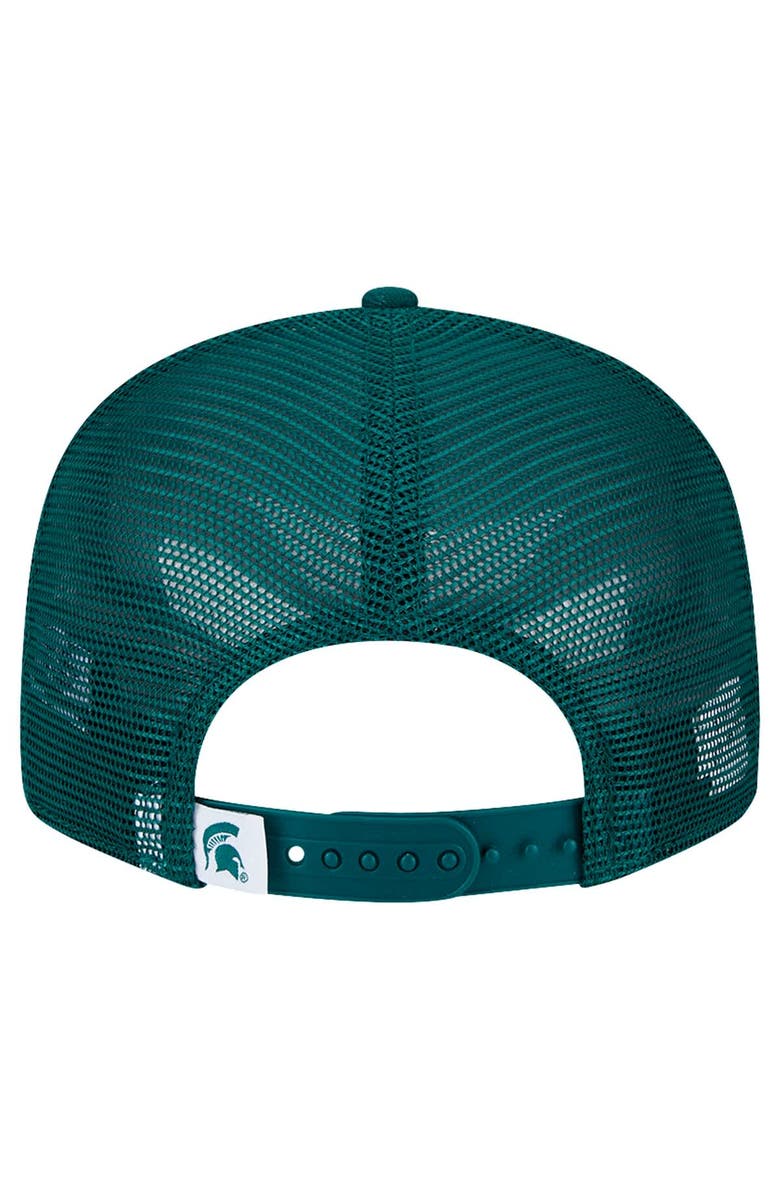 New Era Men's New Era Green Michigan State Spartans Trucker 9FIFTY Snapback Hat, Alternate, color, 