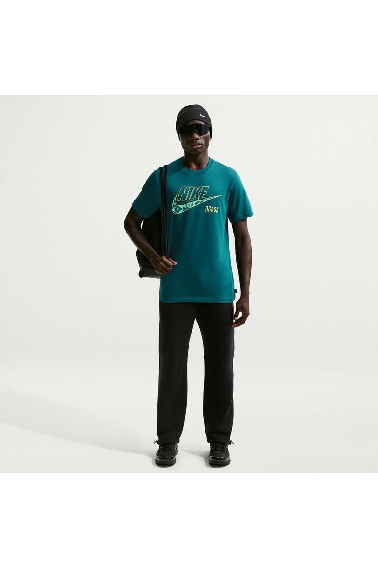 Men's Nike Green Brazil National Team Futura T-Shirt, Main, color, Green