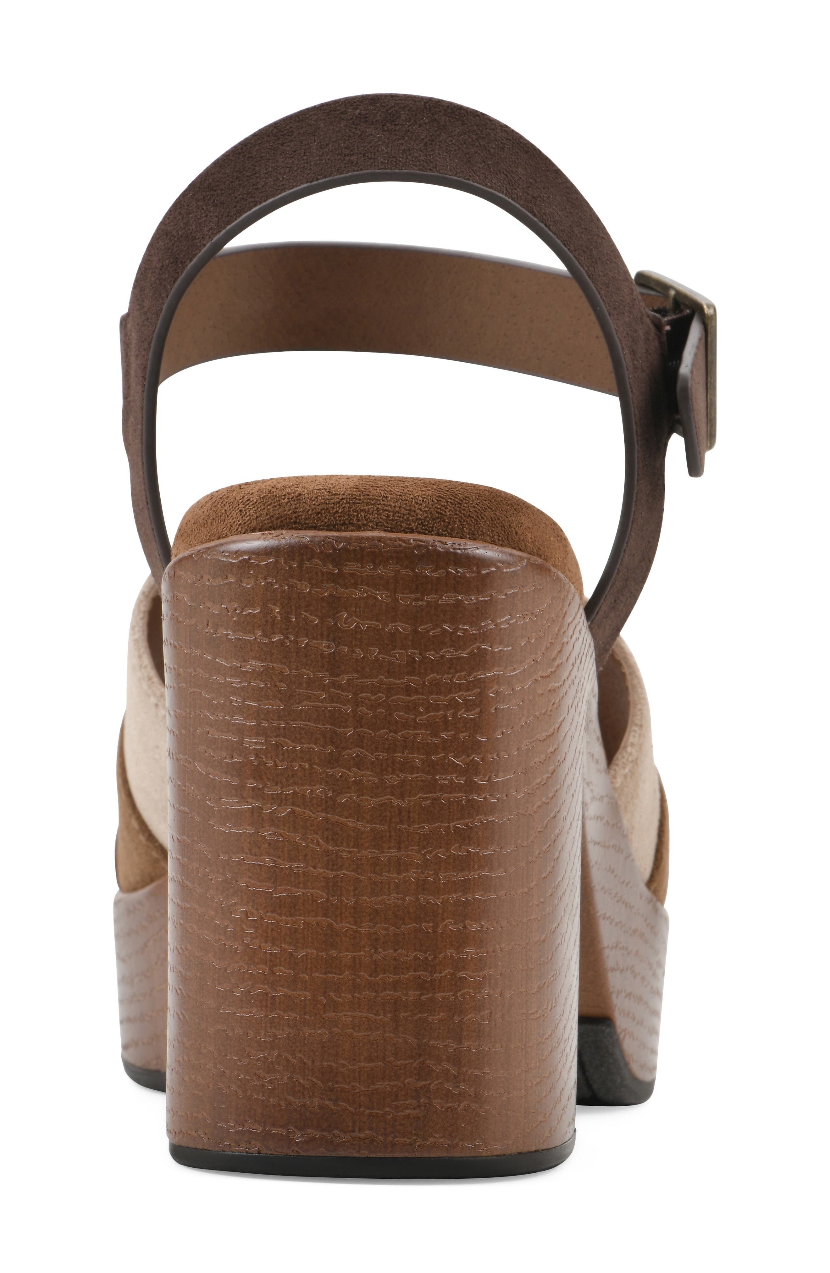 Barrette Platform Sandal, Alternate, color, BROWN/ MULTI/ FABRIC