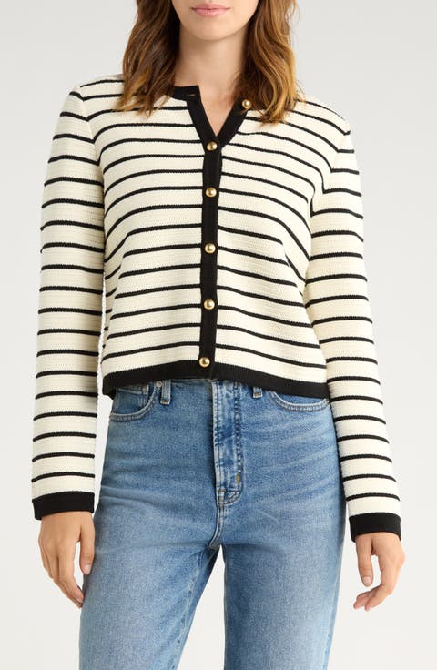 Catania Stripe Cotton Cardigan