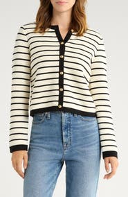 Rails Catania Stripe Cotton Cardigan