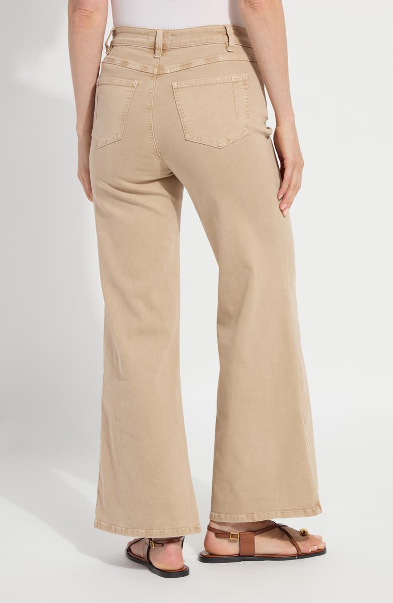 Lysse Iris Flat Front Wide Leg Jeans, Alternate, color, Asutex Desert Khaki