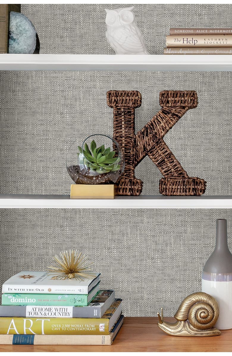 Grey Poplin Texture Peel & Stick Wallpaper
