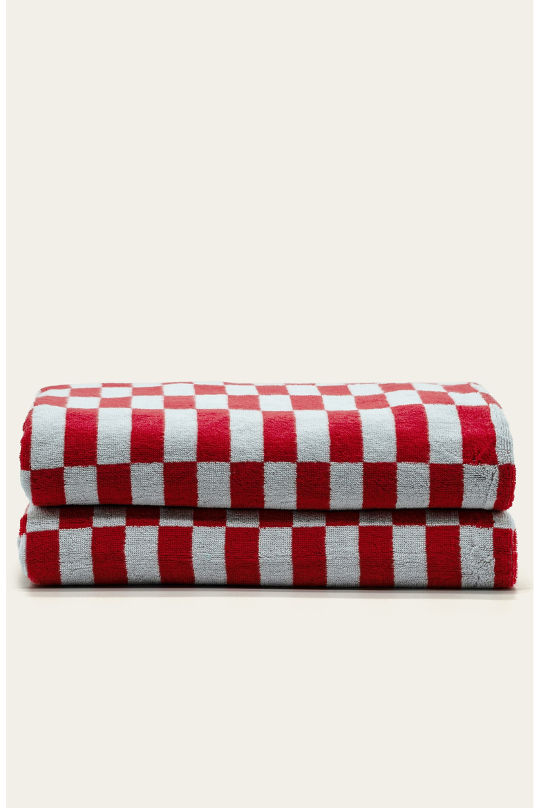 Pietra 2-Piece Bath Sheet Set, Alternate, color, Sky & Tomato