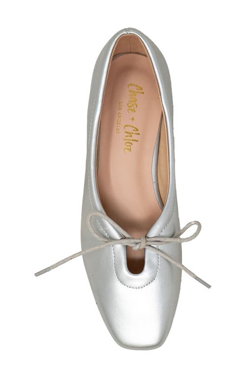 Chase & Chloe Chase And Chloe Tie Ballerina Flat