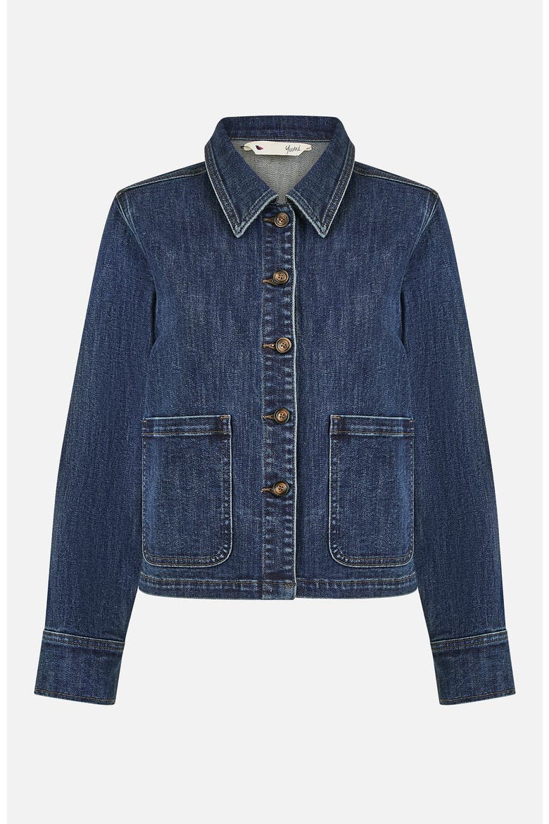 Denim Jacket With Patch Pockets, Alternate, color, Blue