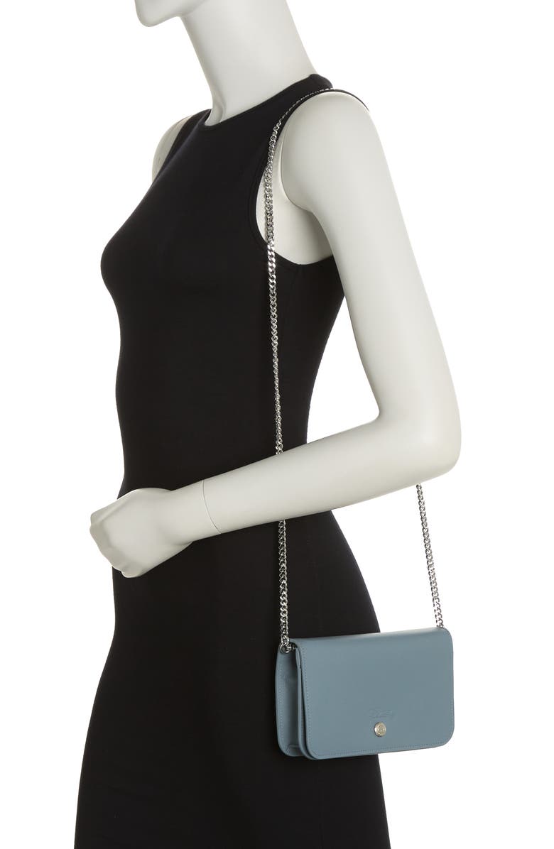 Longchamp Le Pliage Wallet on a Chain, Alternate, color, Nordic