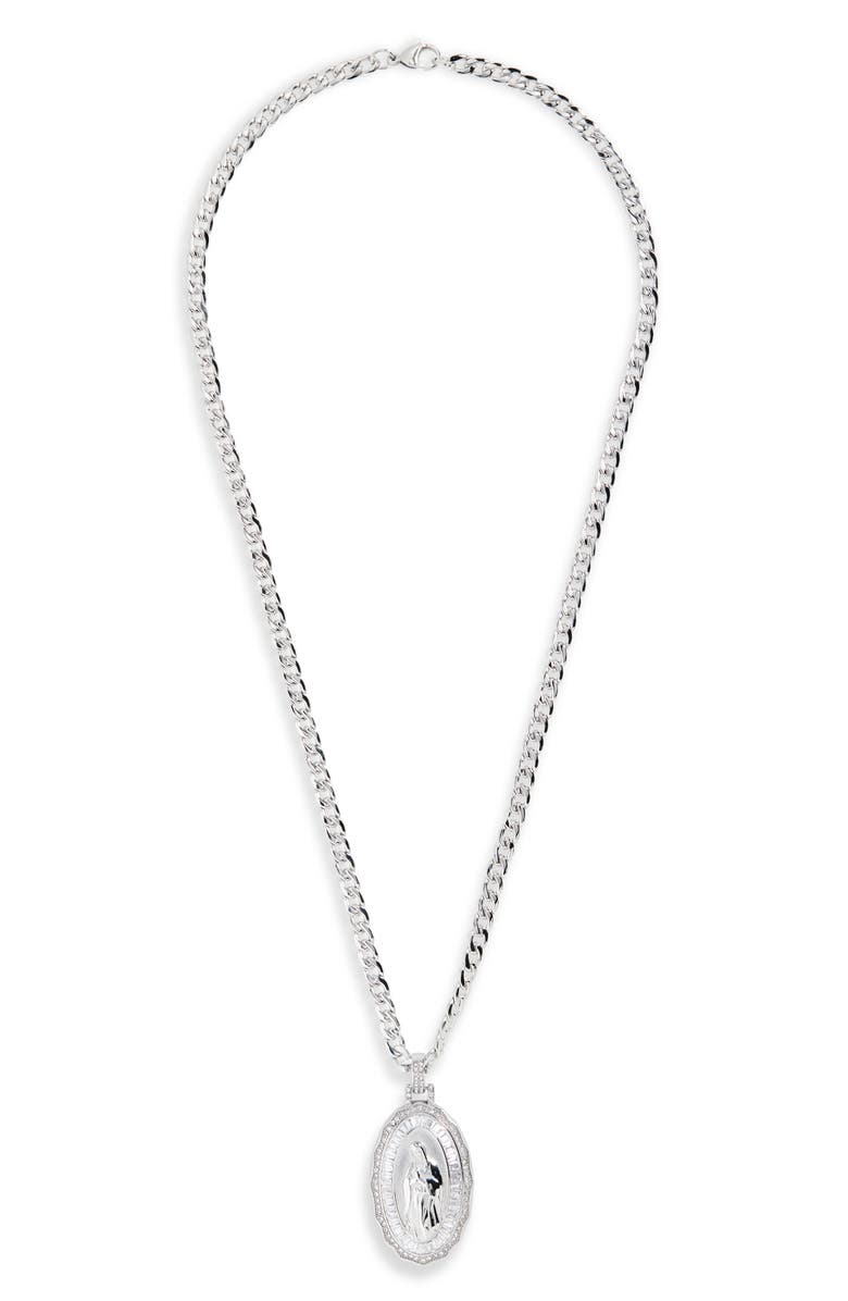 AMERICAN EXCHANGE Men's Virgin Mary Pendant Necklace, Alternate, color, 