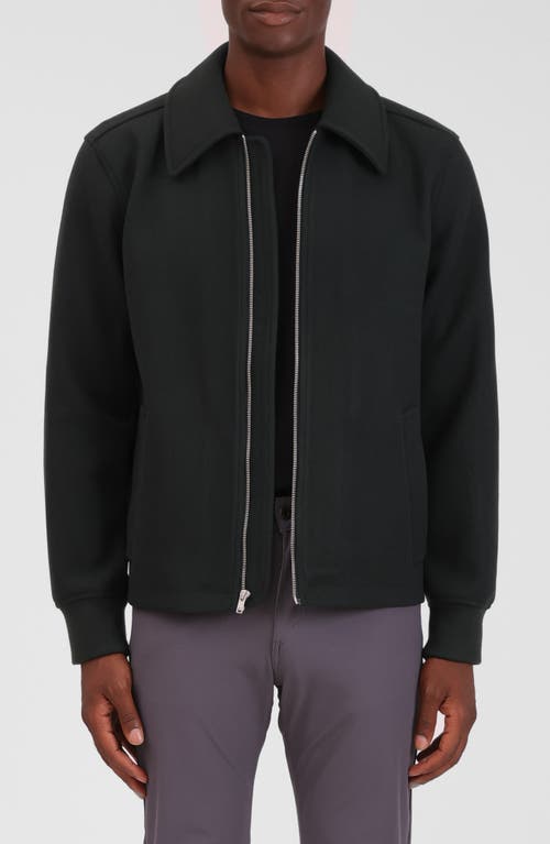 Bagatelle Knit Bomber Jacket in Forest Green 