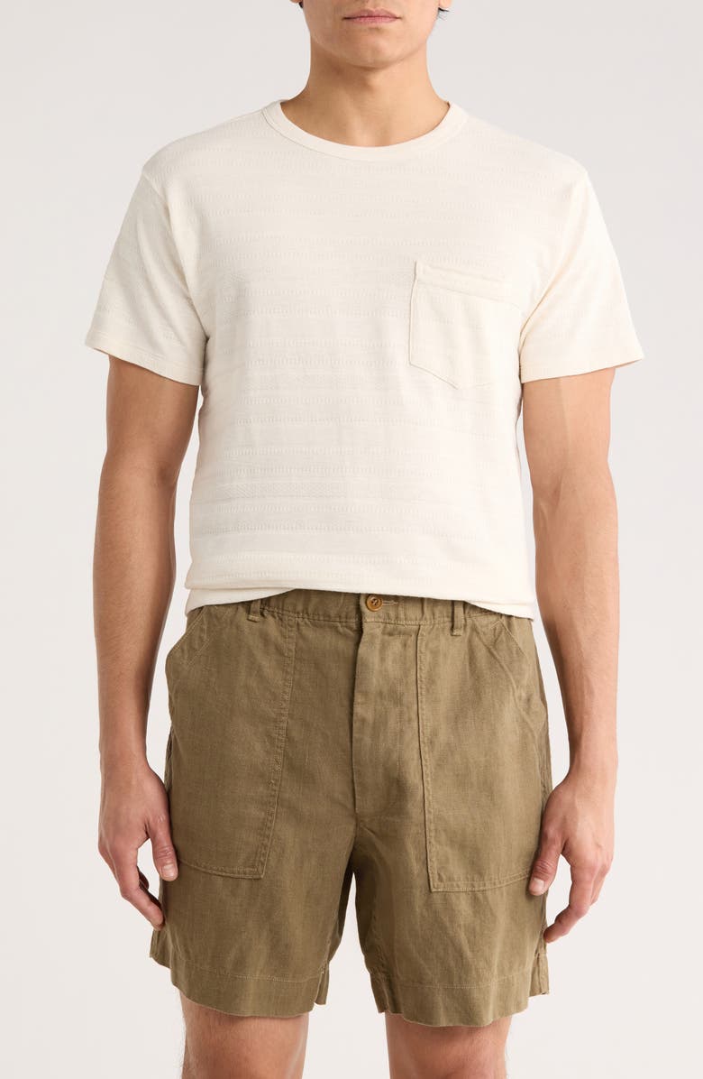 BUCK MASON Vintage Jacquard Cotton Crew T-Shirt, Main, color, 