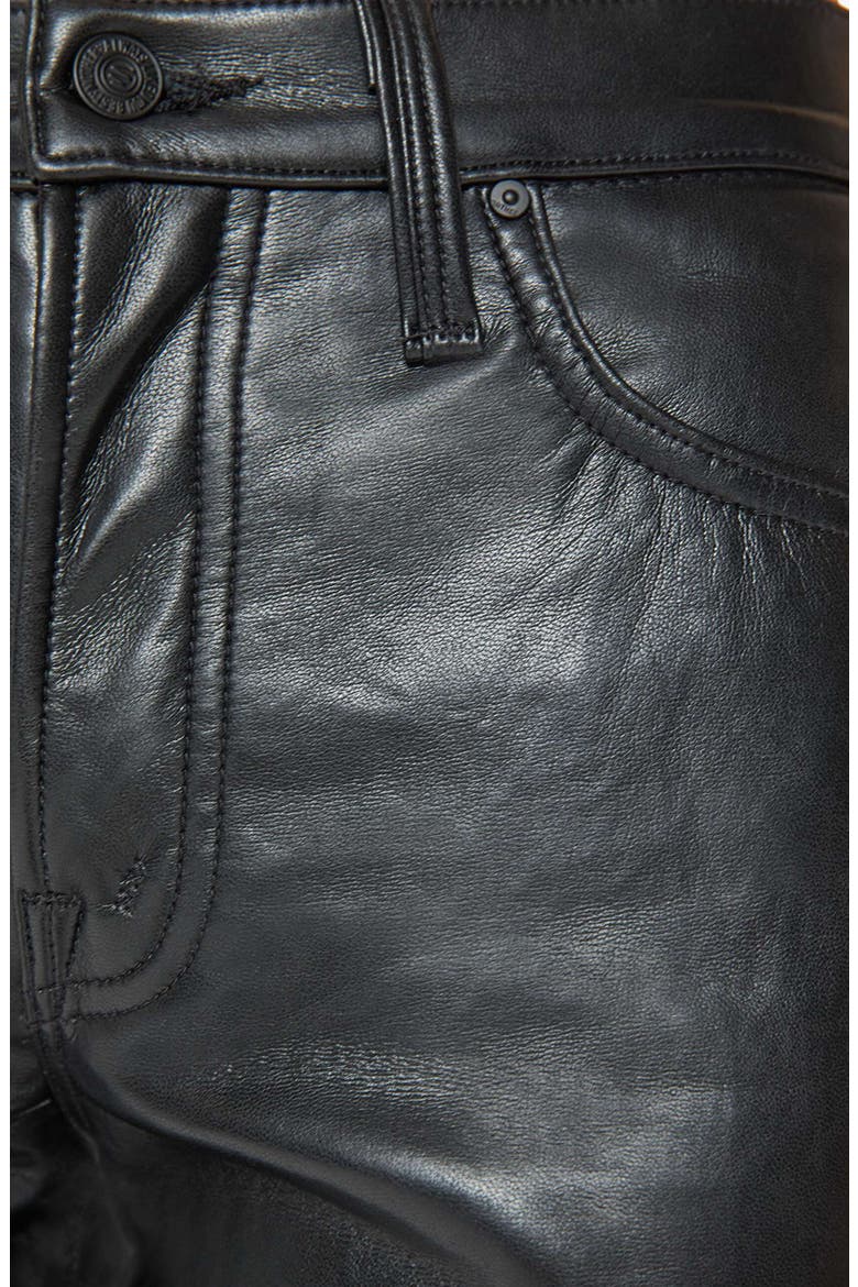 The Smarty Pants Skimp High Waist Leather Pants, Alternate, color, BLACK - BLK