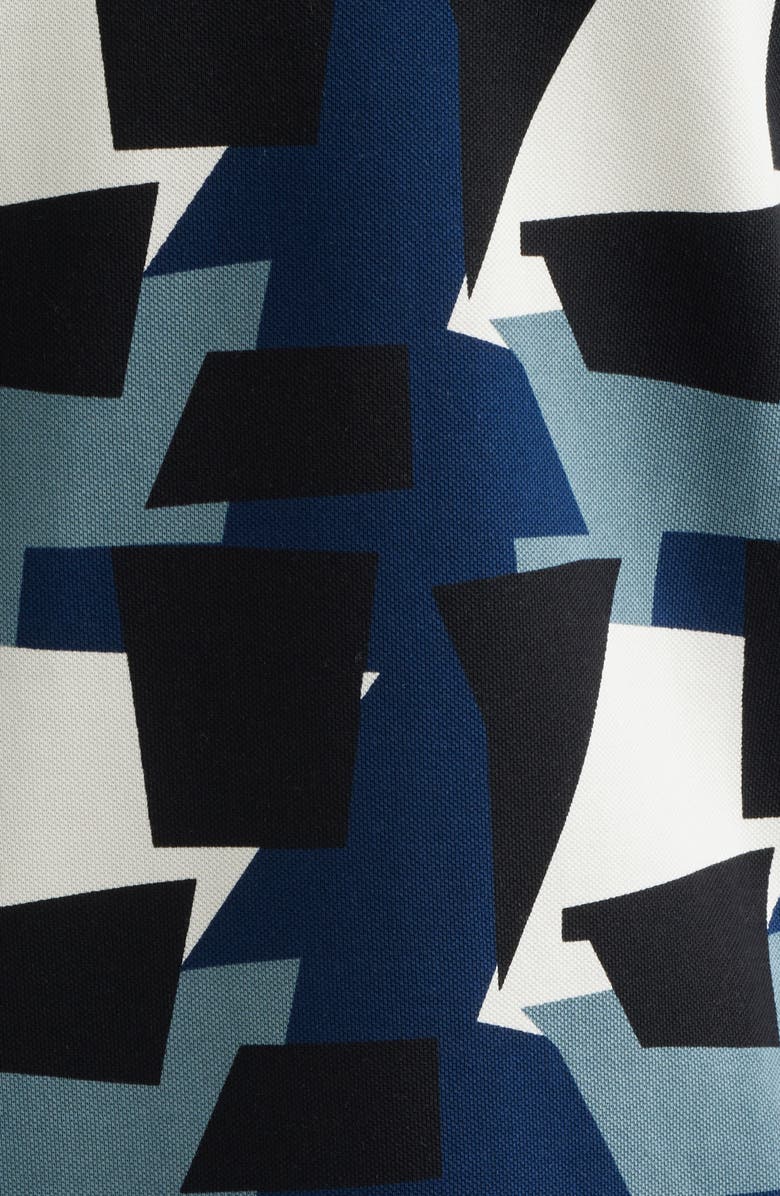 Fred Perry Fragment Print Polo, Alternate, color, Blue/ Ecru