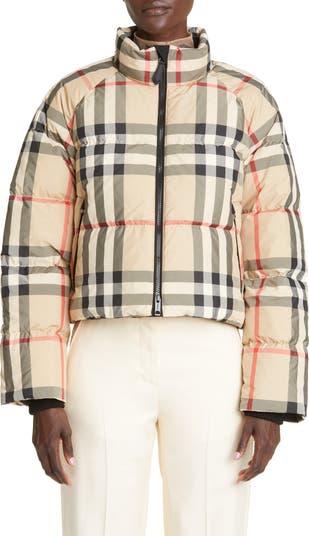Burberry Alshamar Check Down Puffer Jacket | Nordstrom Burberry Alshamar Check Down Puffer Jacket | Nordstrom