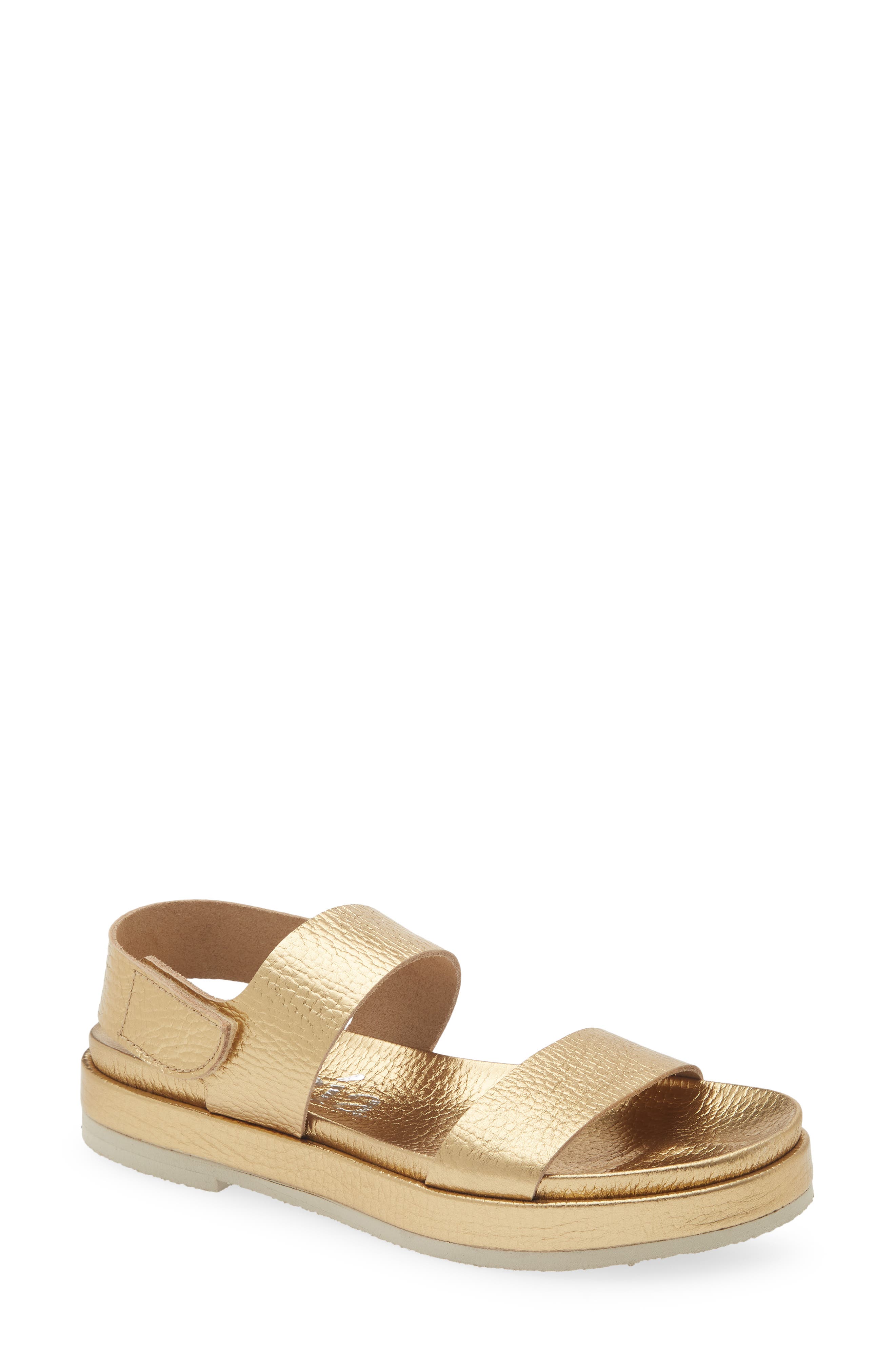 Pedro Garcia Jamili Slingback Platform Sandal, Main, color, Gold Cervo