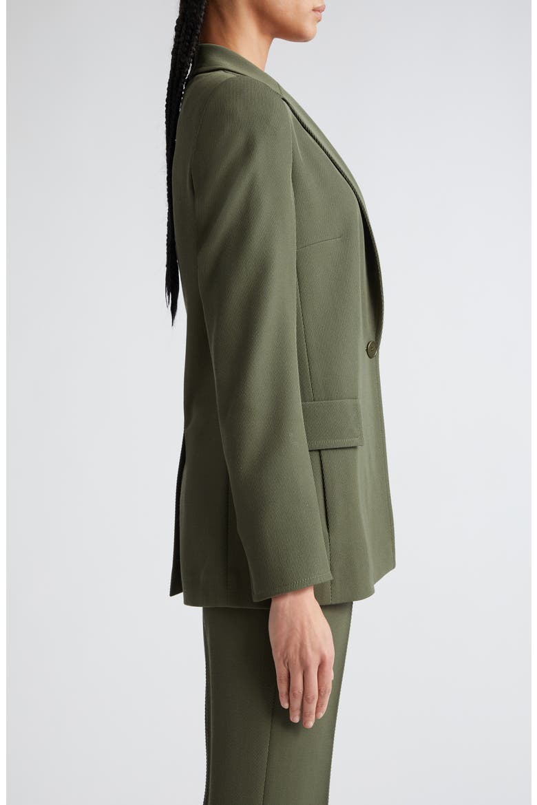 Single Breasted Wool Tricotine Boyfriend Blazer, Alternate, color, SAGE