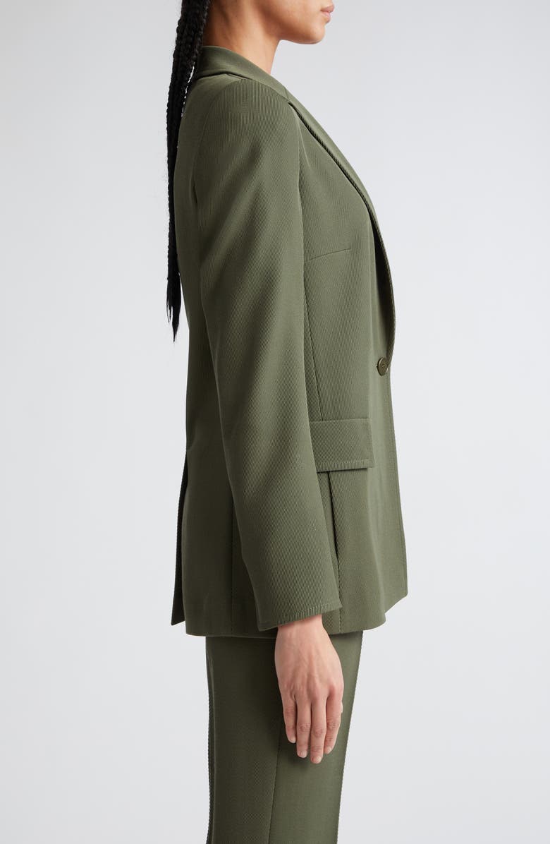 Akris punto Single Breasted Wool Tricotine Boyfriend Blazer, Alternate, color,