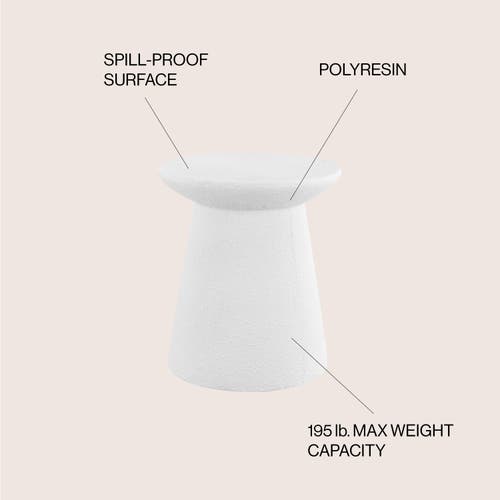 JONATHAN Y JONATHAN Y HOLLIE 18" MINIMALIST MODERN DRUM INDOOR/OUTDOOR ACCENT TABLE PEDESTAL 