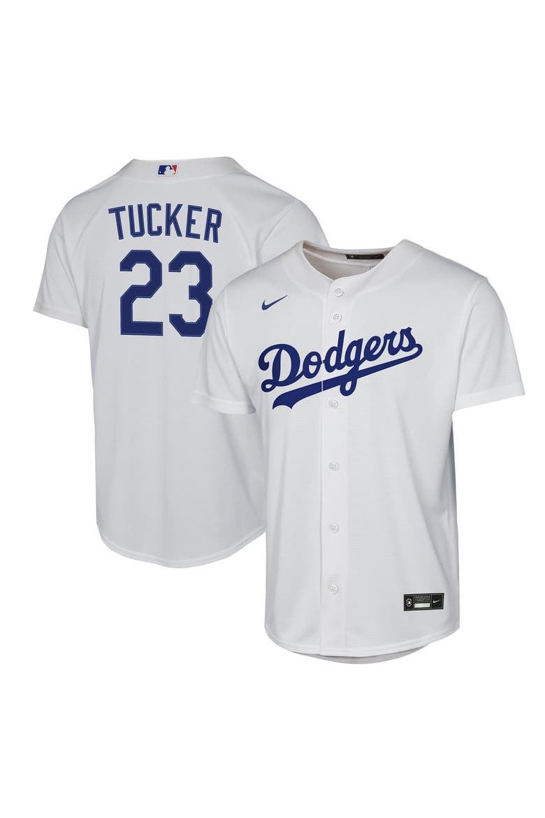 Youth Nike Kyle Tucker White Los Angeles Dodgers Home Replica Jersey, Main, color, White
