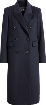 Sam Edelman Doubled Breasted Wool Blend Military Coat