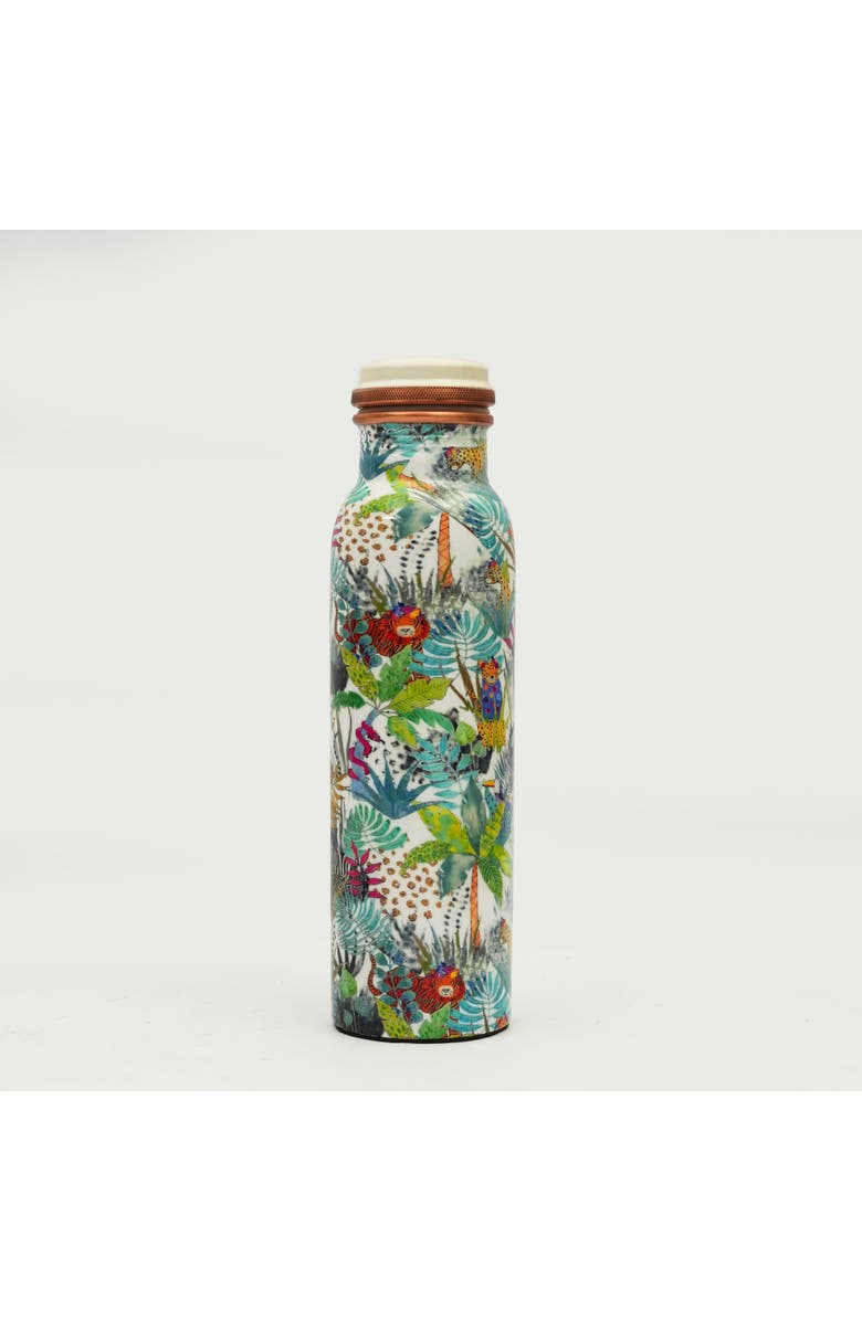 Mela Artisans Rainforest Bloom Copper Water Bottle, Main, color, Rainforest Bloom