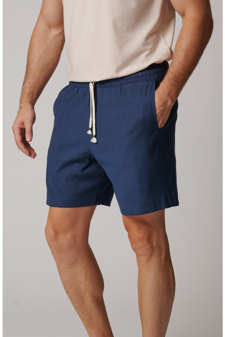 Laid Back Linen Short, Alternate, color, Indigo