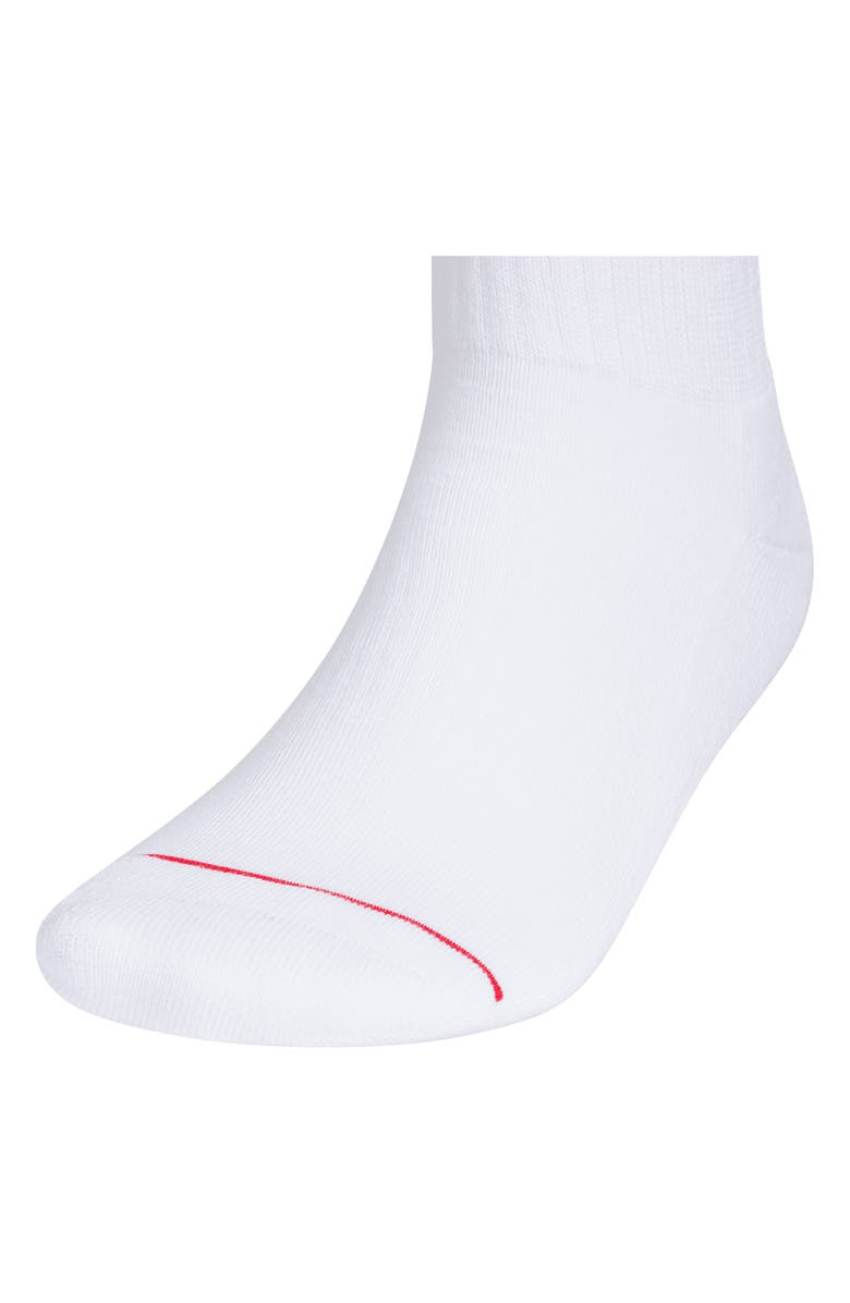 adidas Gender Inclusive Originals Assorted 3-Pack Crew Socks, Alternate, color, White/ Scarlet/ Yellow