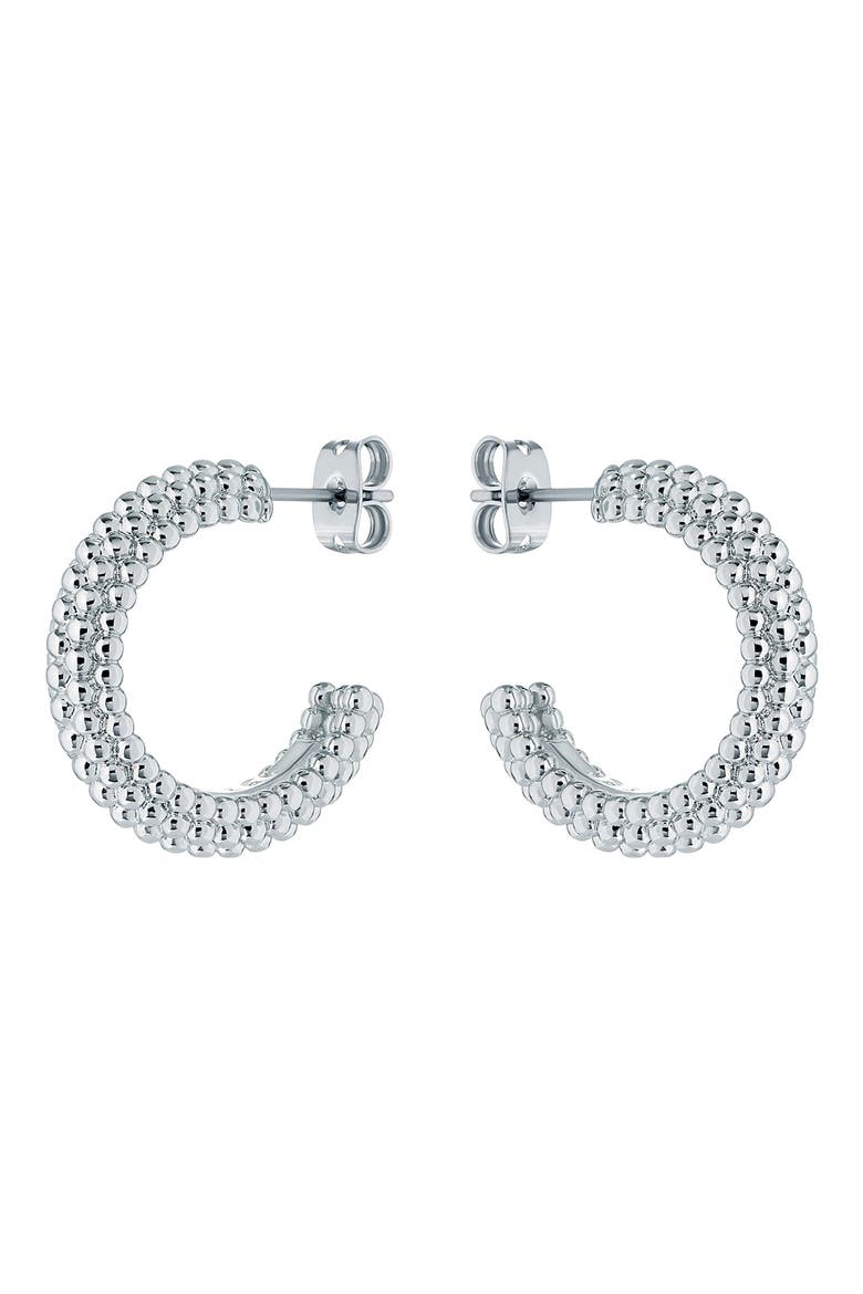 Dotetta Hoop Earrings, Alternate, color, SILVER TONE