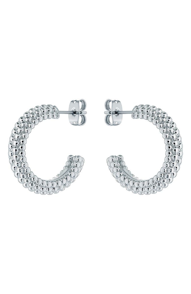 Ted Baker Dotetta Hoop Earrings, Alternate, color, Silver Tone