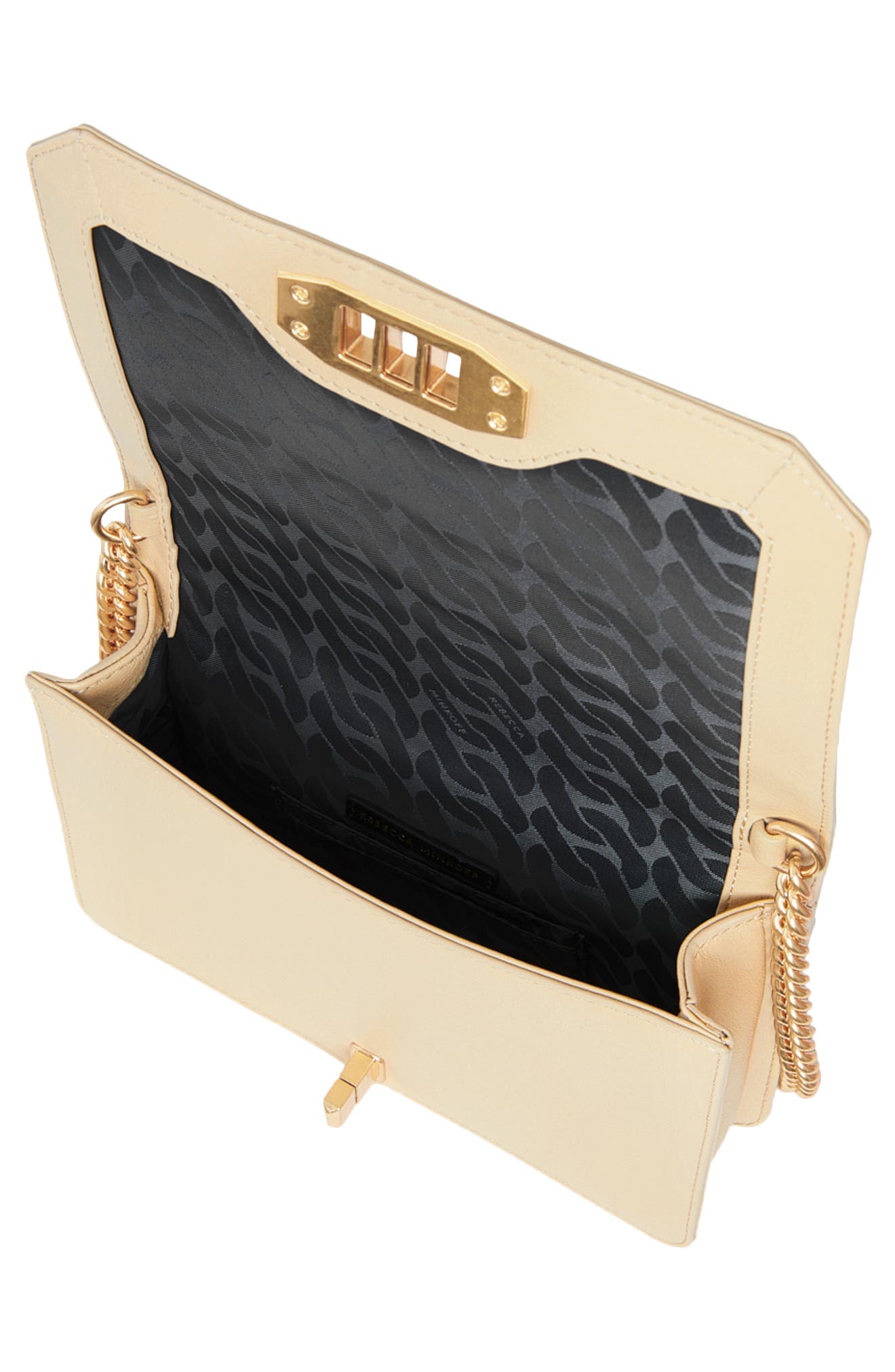 Rebecca Minkoff Small Chevron Quilted Love Leather Crossbody Bag, Alternate, color, 